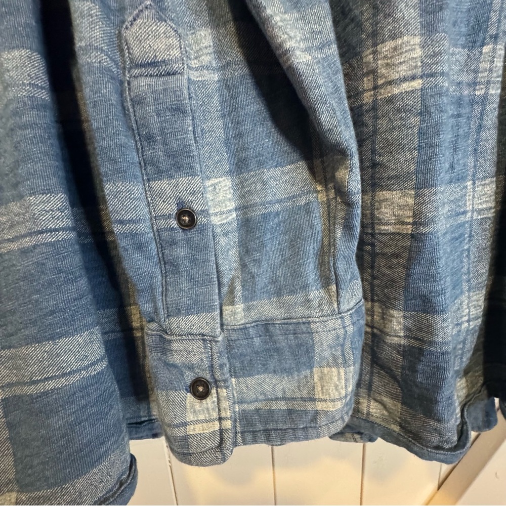 Peter Millar Larimer Indigo Knit Plaid Long sleeve Cotton Button Shirt XXL - Picture 9 of 12